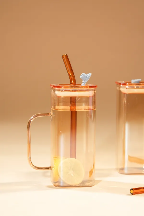 Amber_Cube_Glass_Tumbler_With_Glass_Lid_Glass_Straw_Set_Of_2_380Ml