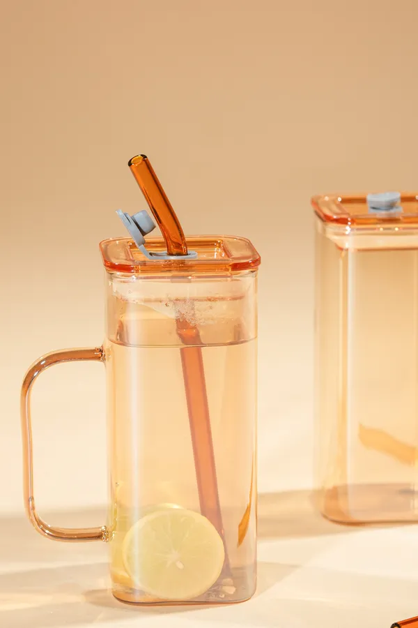 Amber_Cube_Glass_Tumbler_With_Glass_Lid_Glass_Straw_Set_Of_2_380Ml