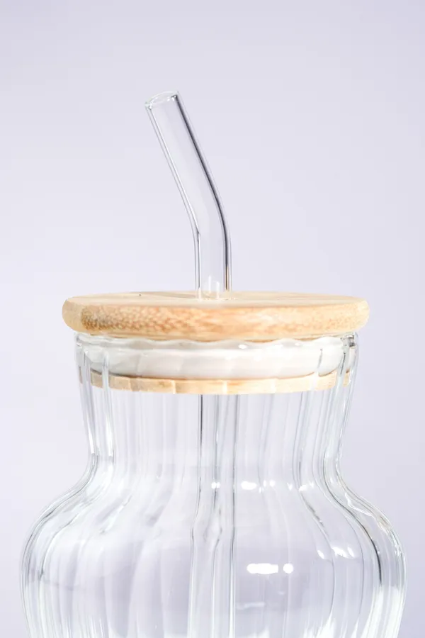 Vase_Glass_Tumbler_With_Wooden_Lid_Glass_Straw_Set_Of_2_450Ml