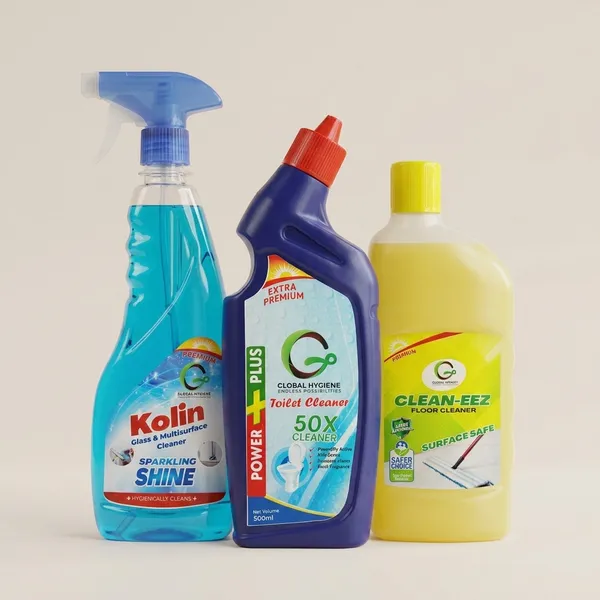 Kolin_Glass_And_Mirror_Cleaner,_Global_Hygiene_Toilet_Cleaner,_And_Clean-Eez_Floor_Cleaner_Combo_Pack