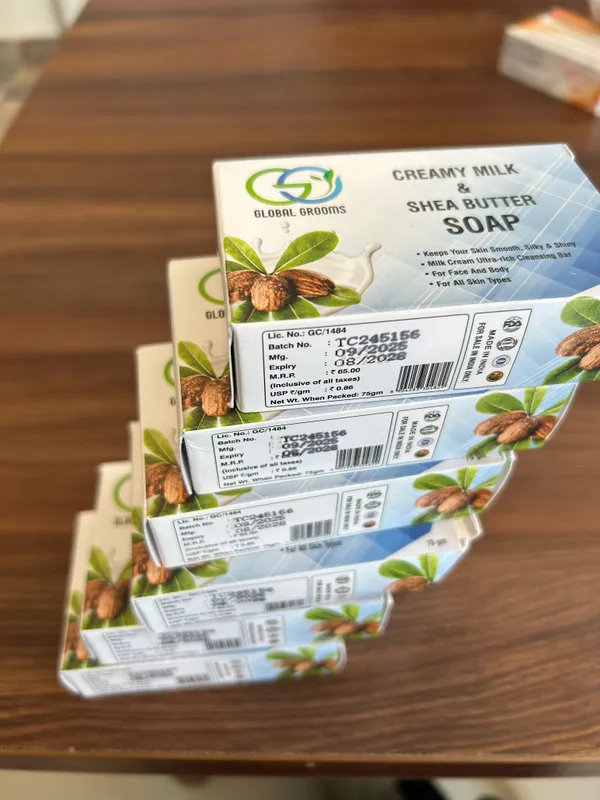 Creamy_Milk_And_Shea_Butter_Soap_-_Pack_Of_6_(75Gm_Each)