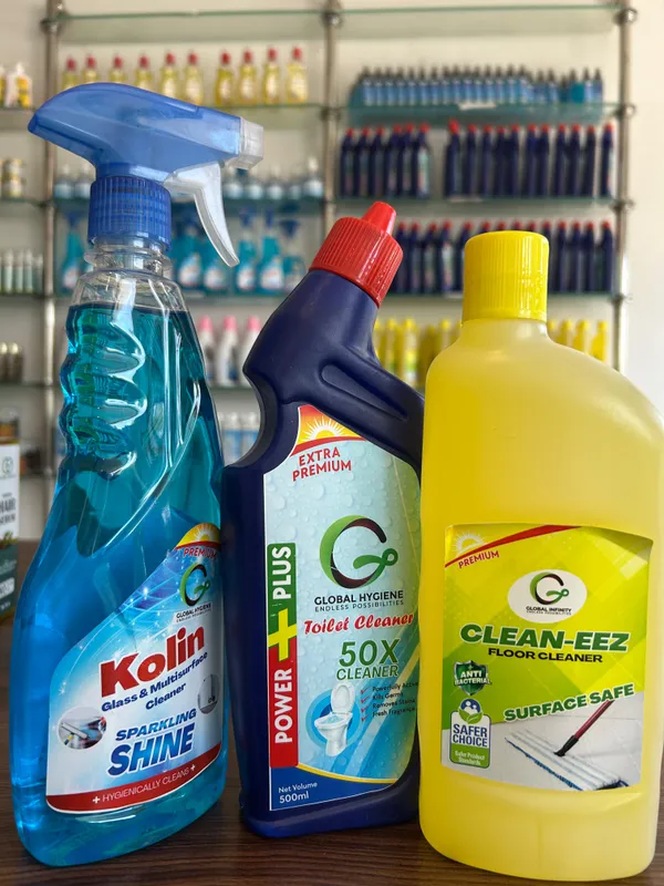 Kolin_Glass_And_Mirror_Cleaner,_Global_Hygiene_Toilet_Cleaner,_And_Clean-Eez_Floor_Cleaner_Combo_Pack