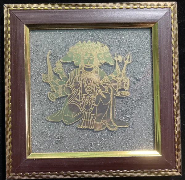 Gold_Certified_Pyrite_Hanuman_Ji_Idol_Photo_Frame_For_Home_Decor