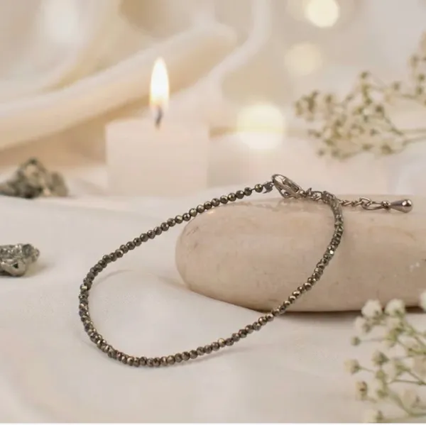 Gold_Raw_Natural_Pyrite_Stone_Pyrite_Anklet_For_Women