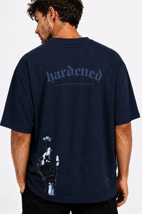 Navy_Hardened_Printed_Cotton_T-Shirt_For_Men