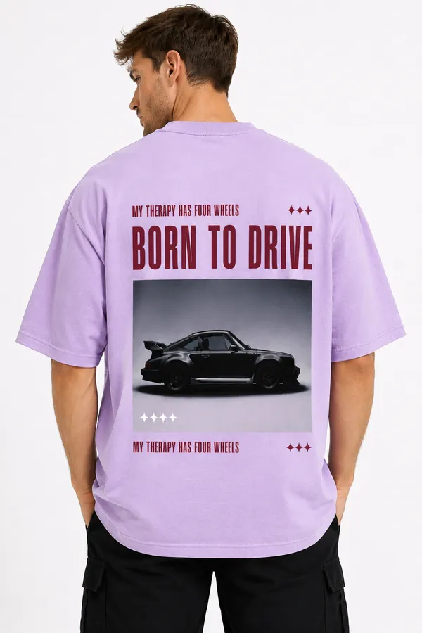 Lavender_Born_To_Drive_Printed_Cotton_T-Shirt_For_Men