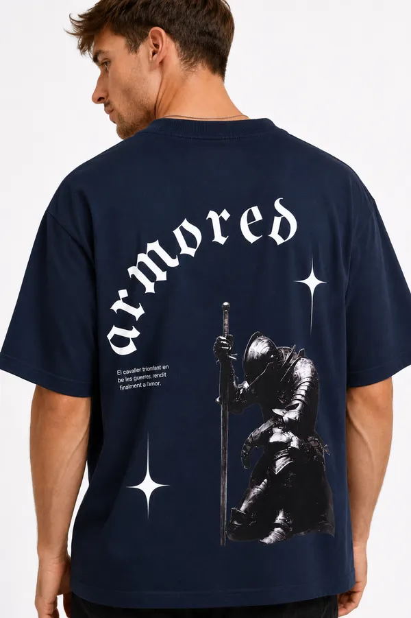 Navy_Armored_Printed_Cotton_T-Shirt_For_Men