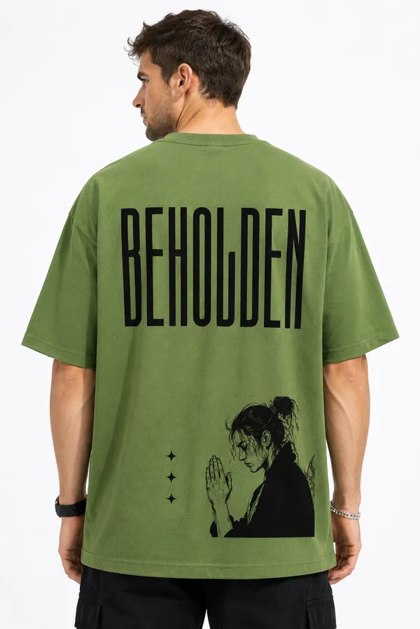 Army_Green_Beholden_Printed_Cotton_T-Shirt_For_Men