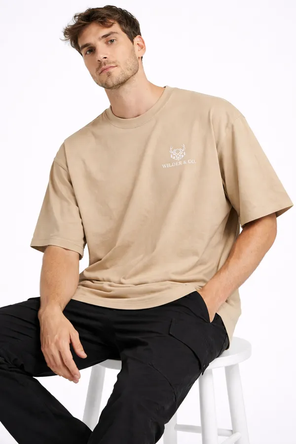 Beige_Ethereal_Printed_Cotton_T-Shirt_For_Men