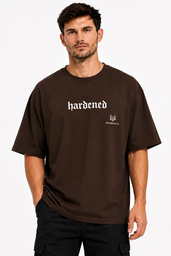 Dark_Brown_Hardened_Printed_Cotton_T-Shirt_For_Men