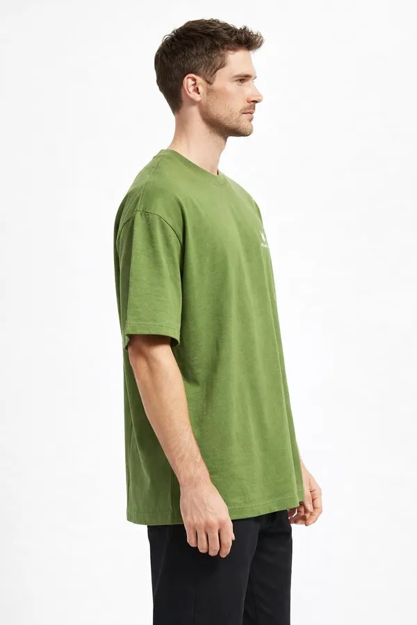Army_Green_Celestial_Printed_Cotton_T-Shirt_For_Men