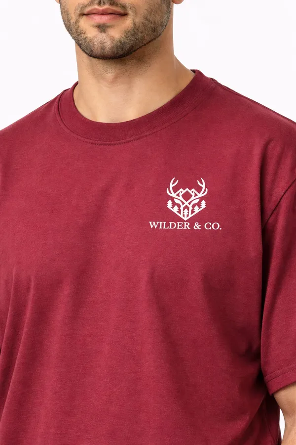 Maroon_Beholden_Printed_Cotton_T-Shirt_For_Men
