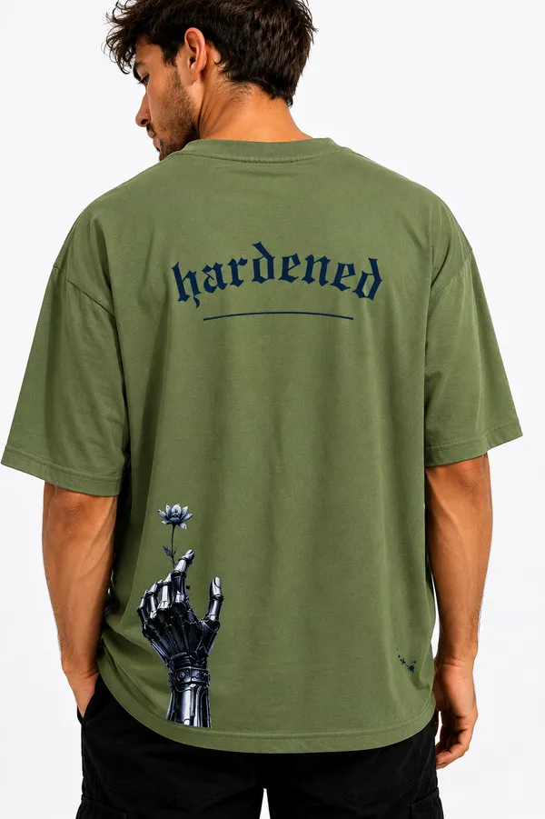 Army_Green_Hardened_Printed_Cotton_T-Shirt_For_Men