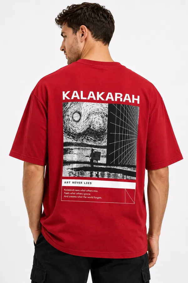 Red_Kalakarah_Printed_Cotton_T-Shirt_For_Men