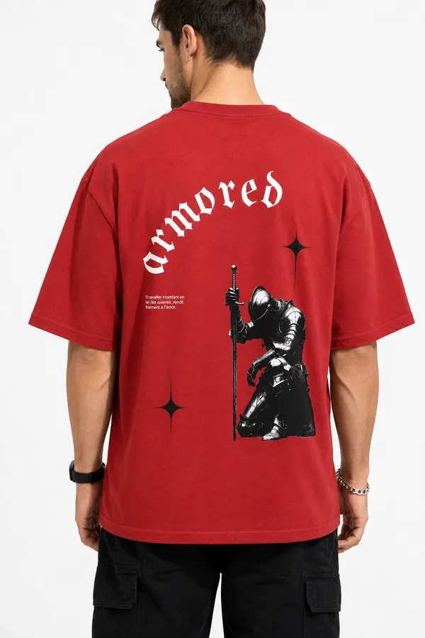 Red_Armored_Printed_Cotton_T-Shirt_For_Men