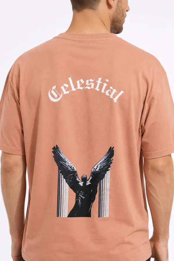 Rose_Pink_Celestial_Printed_Cotton_T-Shirt_For_Men