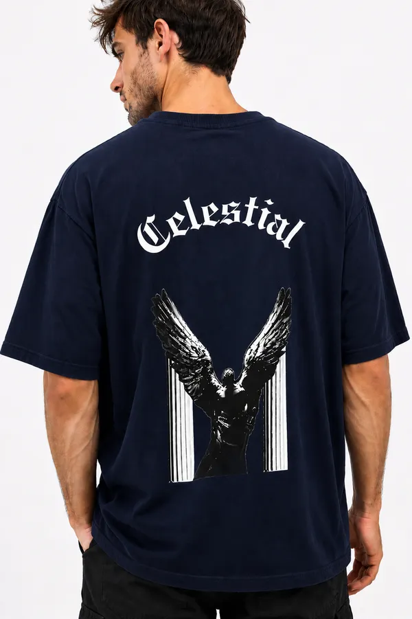 Navy_Celestial_Printed_Cotton_T-Shirt_For_Men