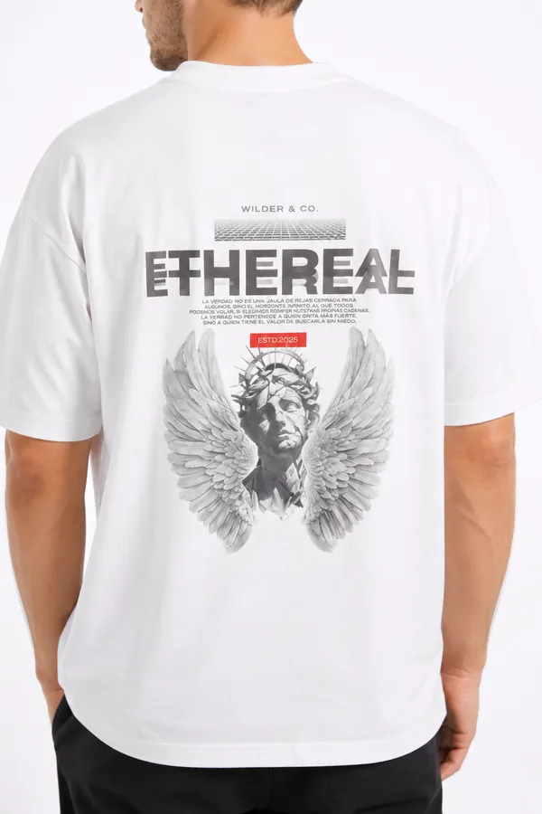 White_Ethereal_Printed_Cotton_T-Shirt_For_Men