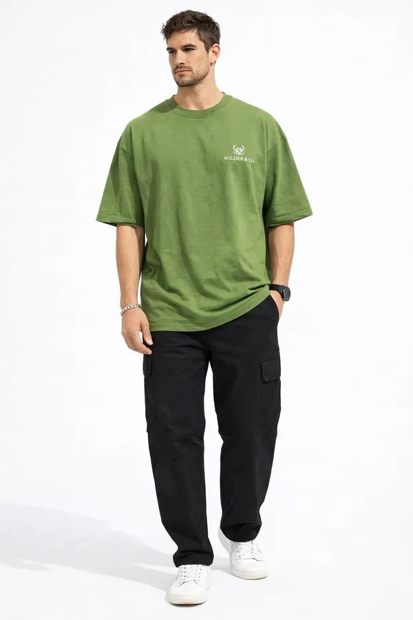 Army_Green__Armored_Printed_Cotton_T-Shirt_For_Men