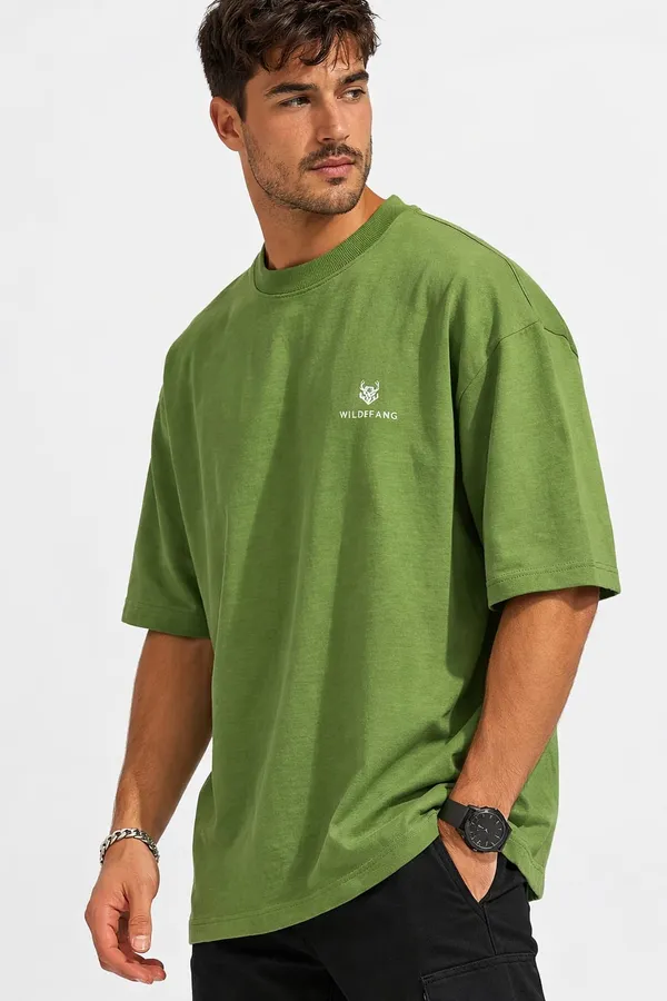Army_Green__Armored_Printed_Cotton_T-Shirt_For_Men