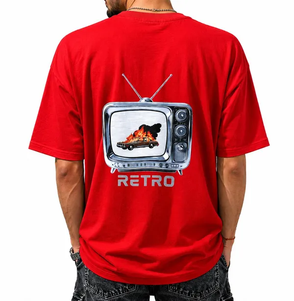 Red_Retro_Printed_Cotton_T-Shirt_For_Men