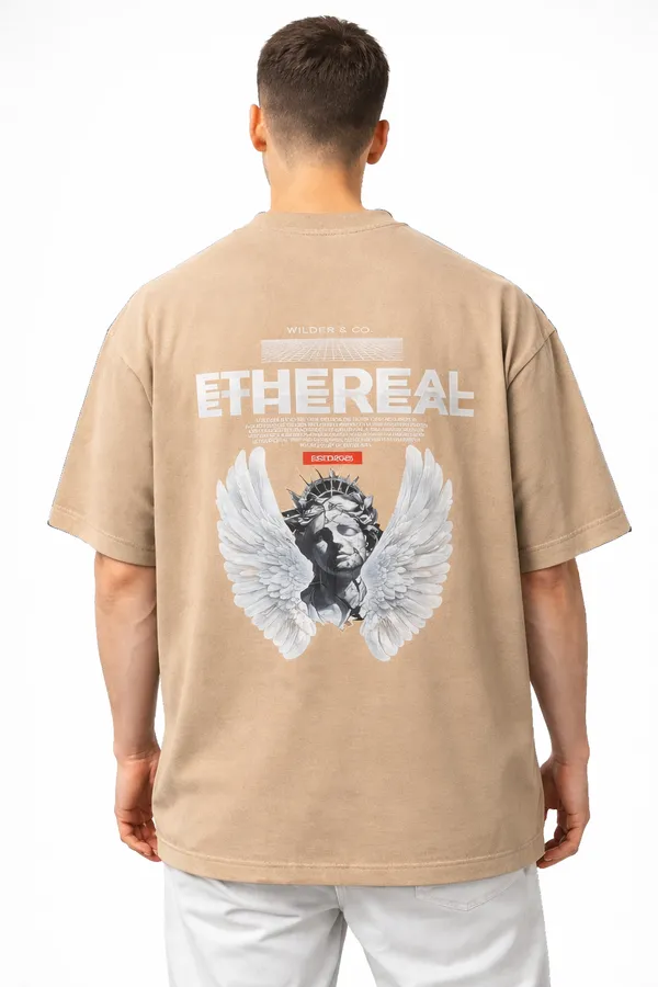 Beige_Ethereal_Printed_Cotton_T-Shirt_For_Men