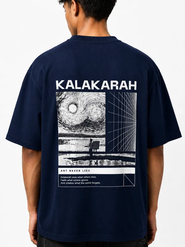 Navy_Kalakarah_Printed_Cotton_T-Shirt_For_Men