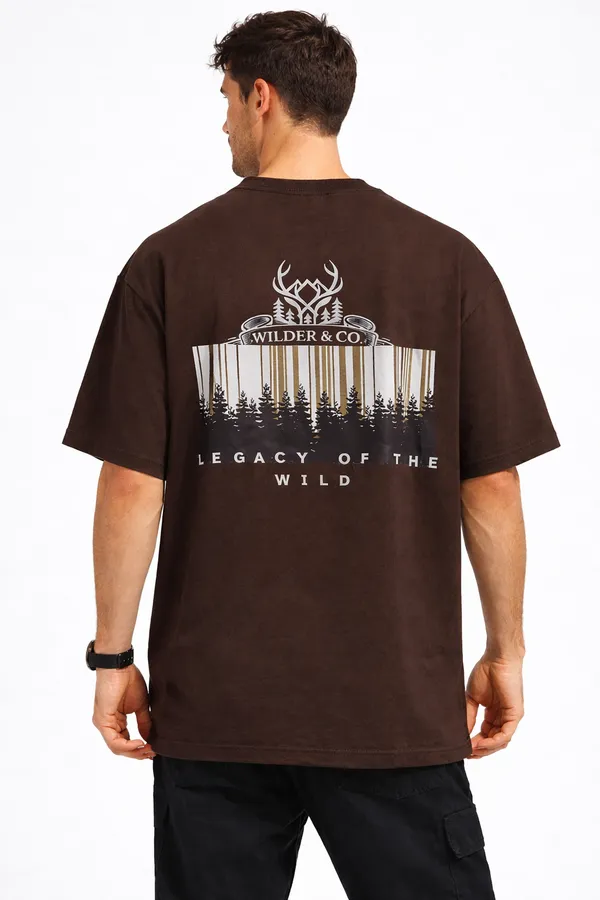 Dark_Brown_Legacy_of_The_Wild_Printed_Cotton_T-Shirt_For_Men