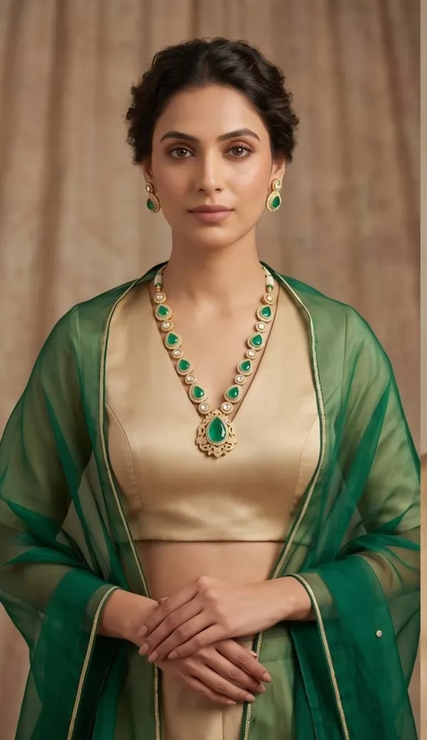 Gold_Toned_Green_Kundan_Polki_Statement_Necklace_Set
