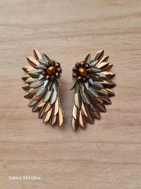 Metallic_Wing_Earrings_With_Crystal_Center_-_Statement_Jewelry