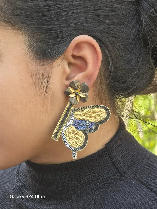 Handcrafted_Butterfly_Dangle_Earrings_With_Floral_Stud