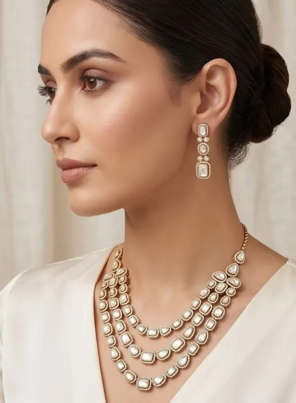Antique_Mossanite_Kundan_Multi_Layer_Necklace_Set_for_Women