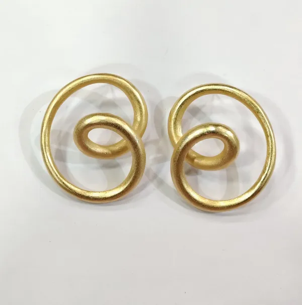 Gold-Toned_Double_Circle_Spiral_Stud_Earrings_For_Women