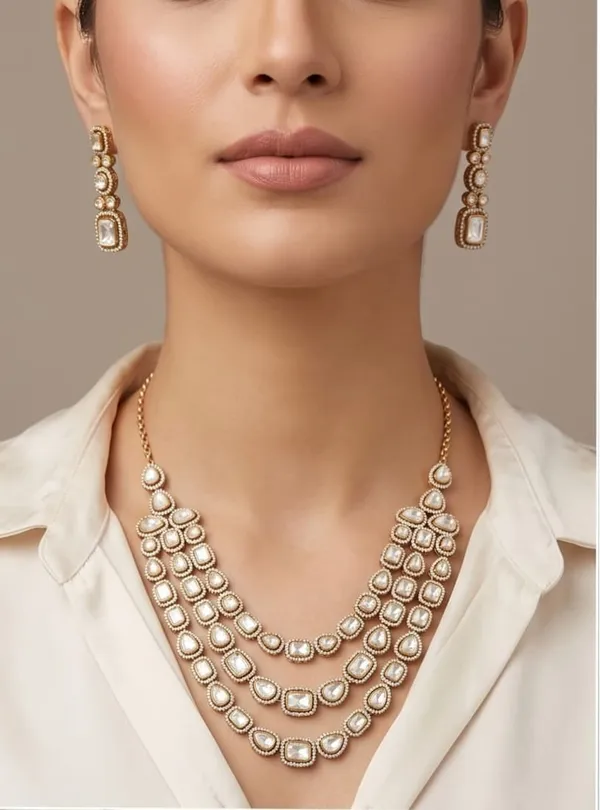 Antique_Mossanite_Kundan_Multi_Layer_Necklace_Set_for_Women