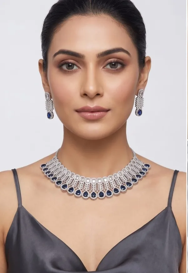 Silver_Rhodium_Blue_Stone_Studded_Statement_Necklace_Set_for_Women
