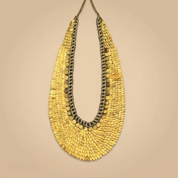 Golden_Disc_Statement_Necklace