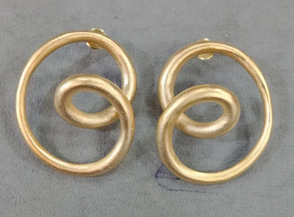 Gold-Toned_Double_Circle_Spiral_Stud_Earrings_For_Women