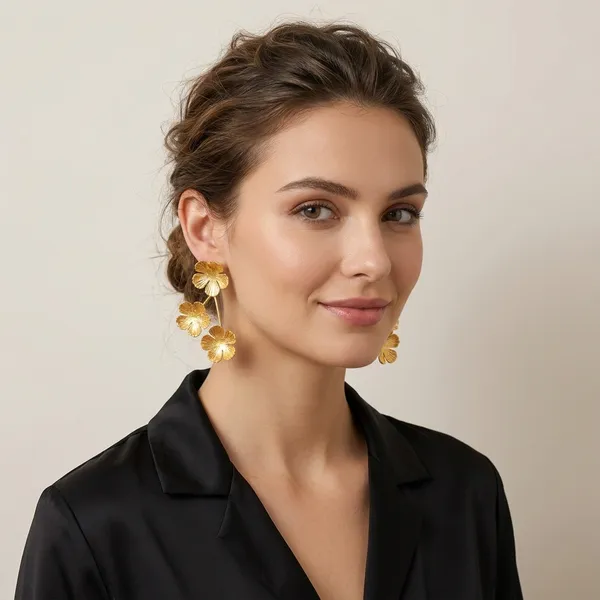 Golden_Floral_Earrings_-_Elegant_3-Petal_Flower_Drop_Dangle_Earrings