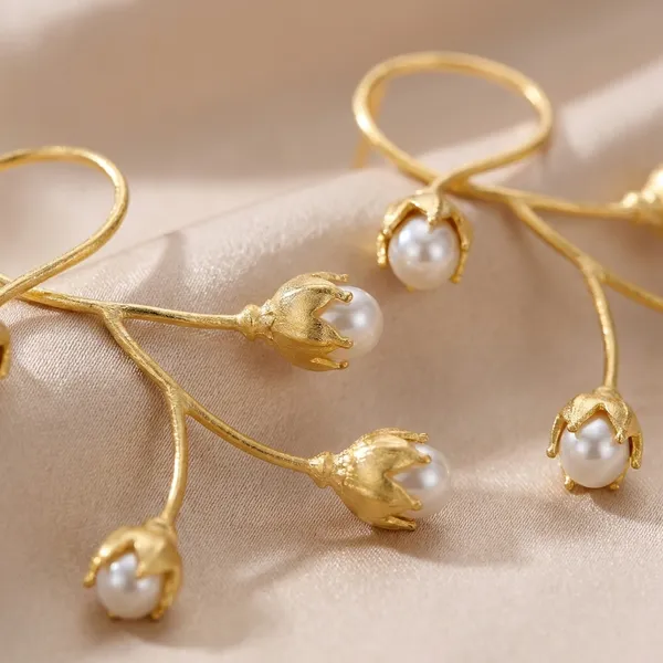 Golden_Pearl_Drop_Floral_Ear_Cuffs