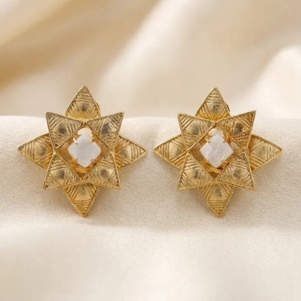 Gold-Toned_Star-Shaped_Ethnic_Earrings
