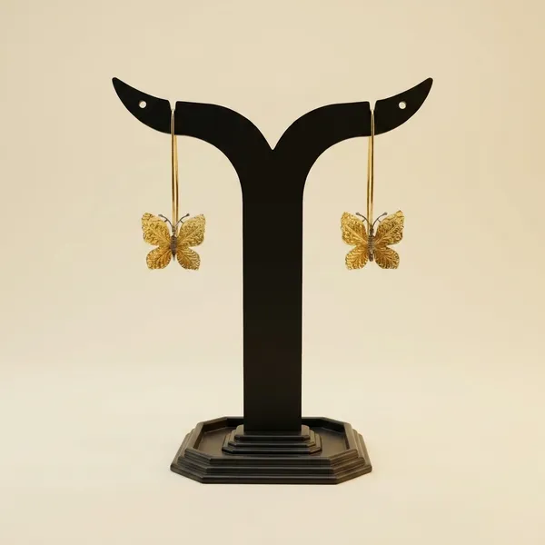 Gold_Plated_Butterfly_Dangle_Earrings