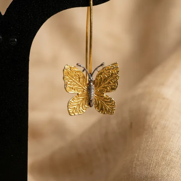 Gold_Plated_Butterfly_Dangle_Earrings