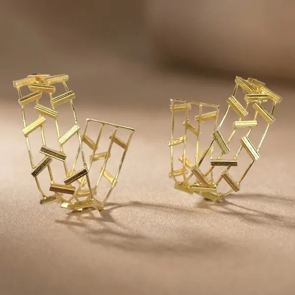 Gold-Toned_Geometric_Earrings