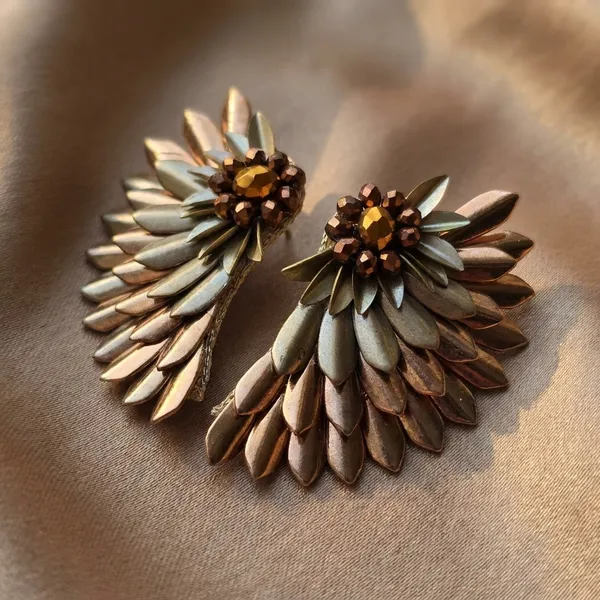 Metallic_Wing_Earrings_With_Crystal_Center_-_Statement_Jewelry