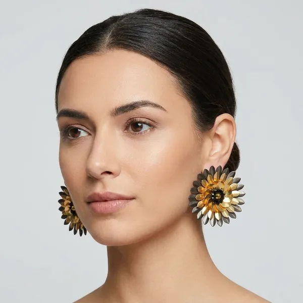 Sunflower_Stud_Earrings_-_Golden_Black_Floral_Design
