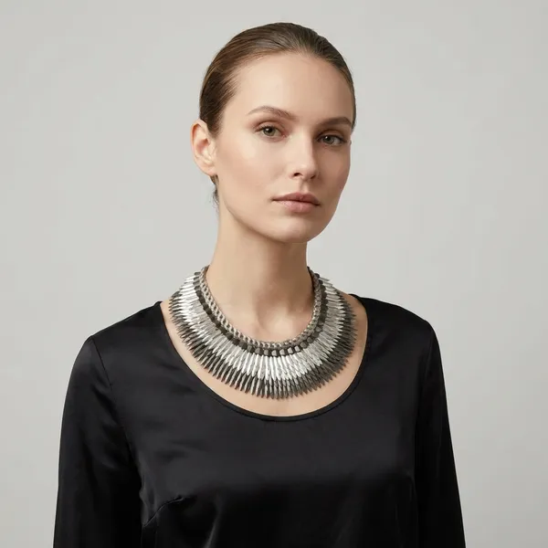 Traditional_Silver-Toned_Statement_Necklace_With_Leaf_Design