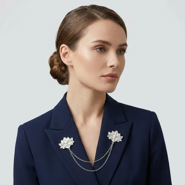 Elegant_Lotus_Flower_Earrings_-_Silver_Tone