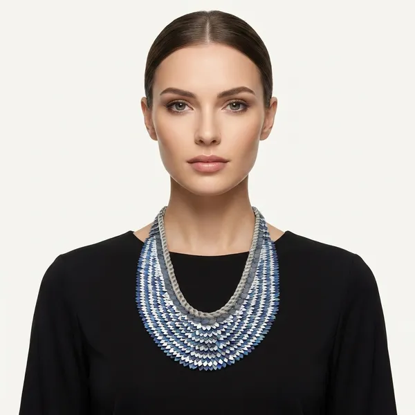 Blue_And_White_Beaded_Statement_Necklace