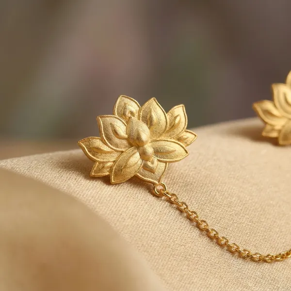 Golden_Lotus_Flower_Earrings