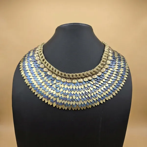 Blue_And_Gold_Layered_Statement_Necklace